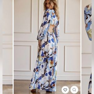 12th tribe- Adrienne navy abstract dress